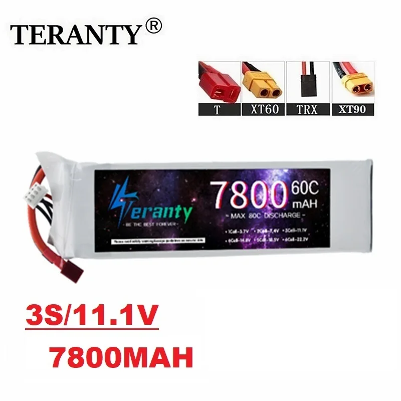 TERANTY 3S Bateria 11.1V 7800mAh Bateria Lipo do RC Drone Helikopter Quadcopter FPV Części do samochodów wyścigowych Bateria 60C