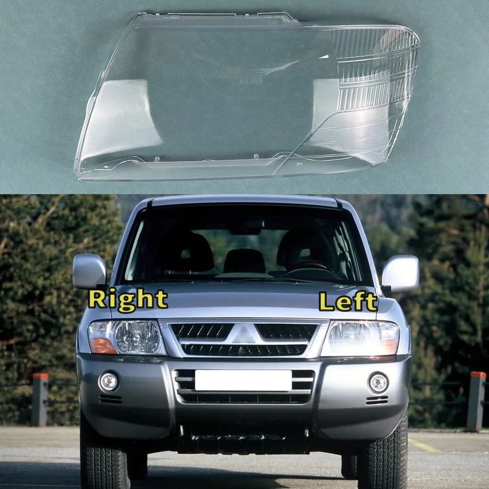 

For Mitsubishi Pajero V73 V75 V77 2003-2011 Headlights Shade Transparent Mask Cover Lens Lampshdade Headlamp Shell Plexiglass