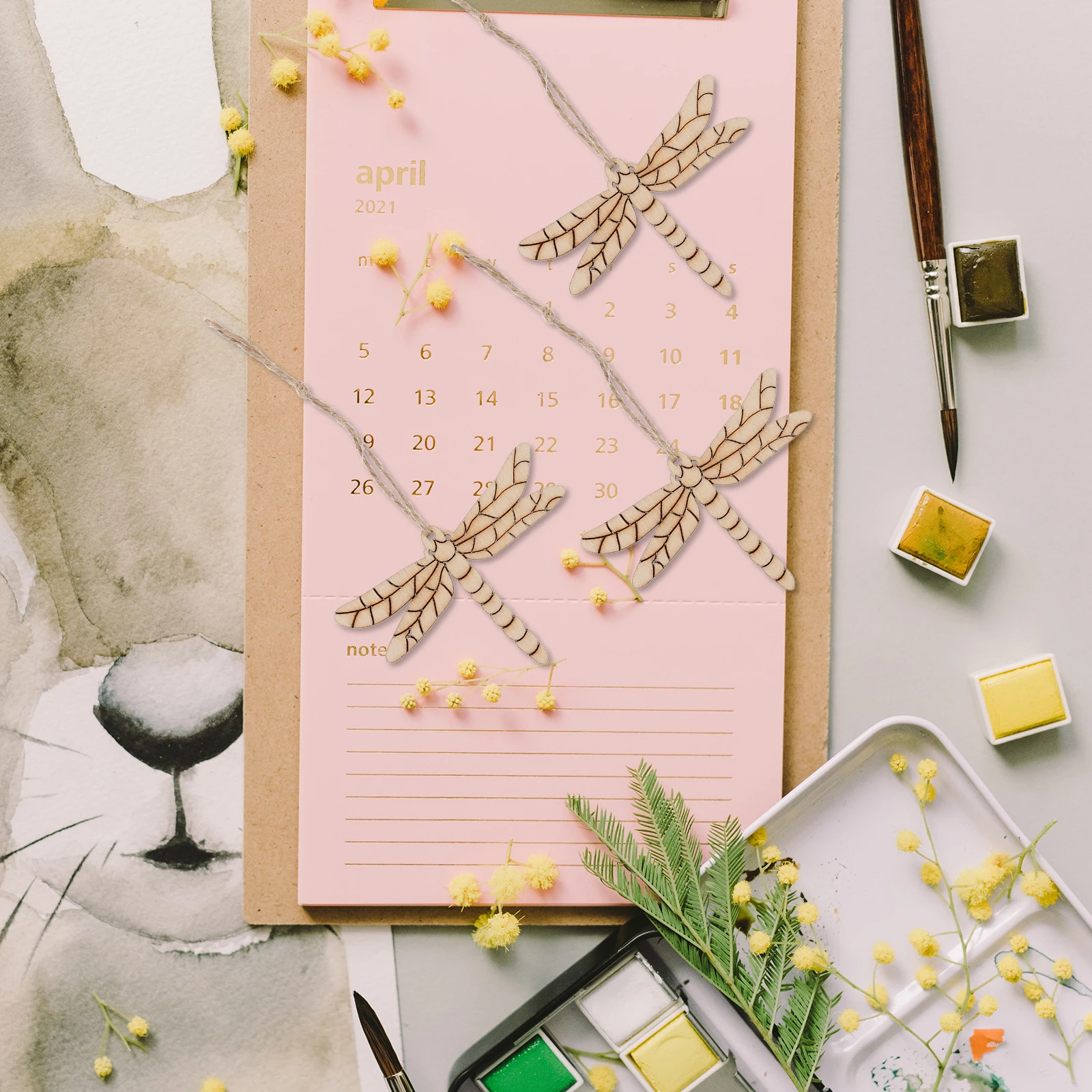 

50 set Painting Slices Unfinished Diy Wooden Cutout Craft Blank For Home Decor Wall Window Door Table Bookshelf Decoration Wood