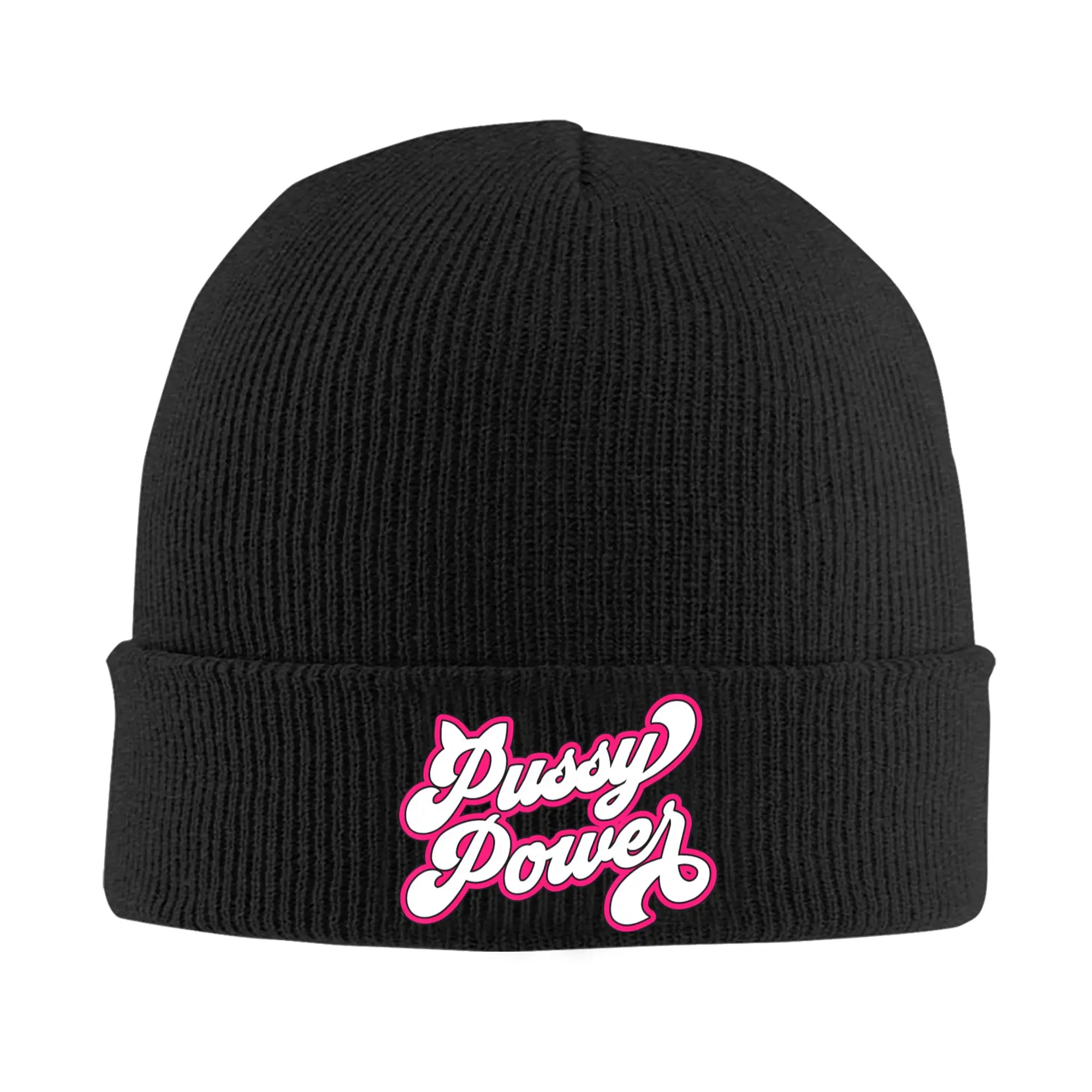 Pussy Power for Cat Lovers LGBT and Feminists Knitting Hat  Beanie Hats Kpop Elastic Men Women Bonnet Hats Spring Pattern Caps