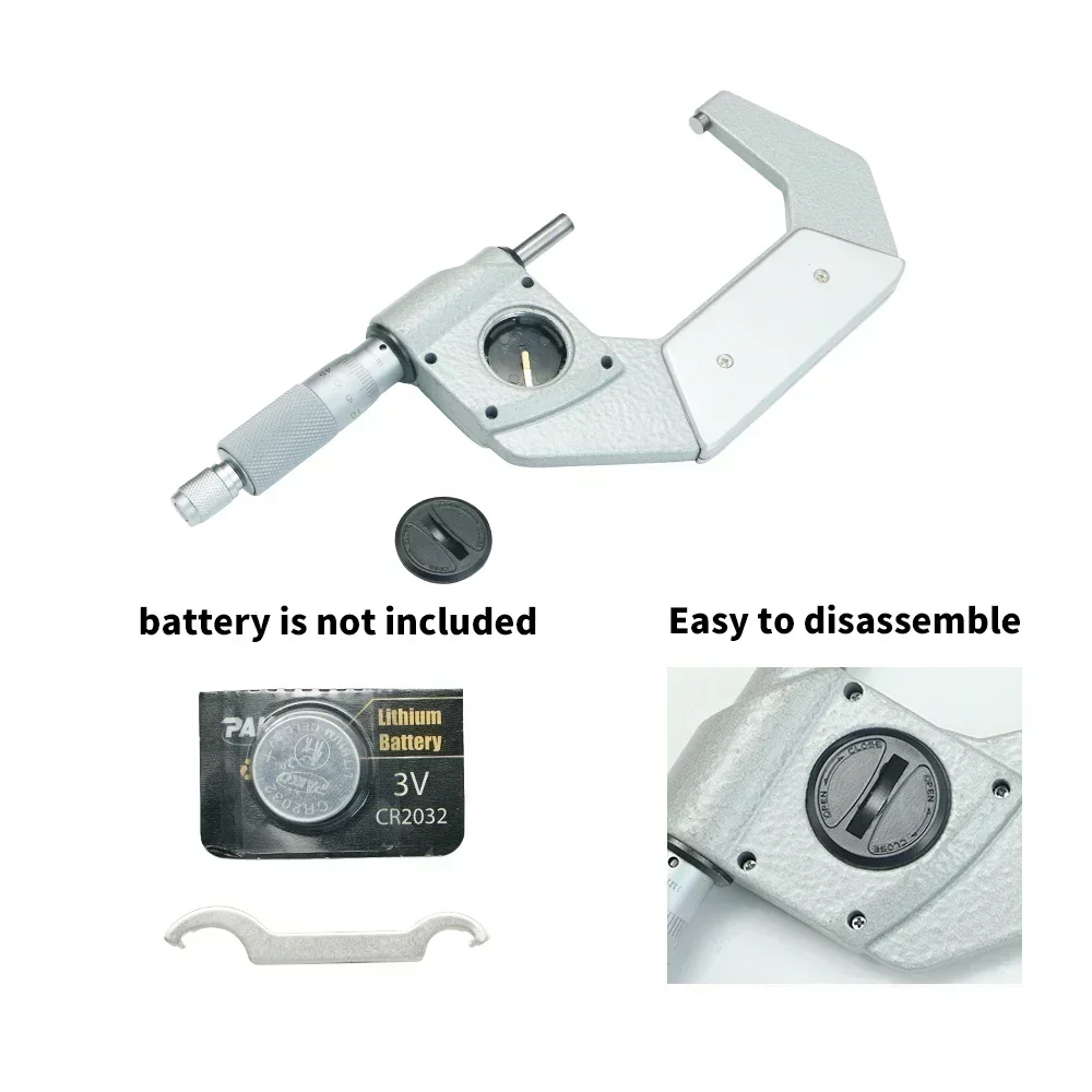 SHAHE IP65 Digital Electronic Outside Micrometer 0-25/25-50/50-75 /75-100 mm Digital Micrometer 0.001mm