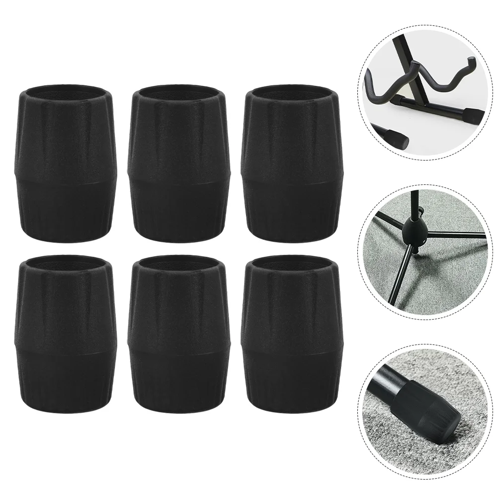 

6 Pcs Guitar Stand Cap Felt Table Chair Leg Covers Pedicure Foot Rest Electric Stool Brackets Pad Storage Pedal Rubber Feet