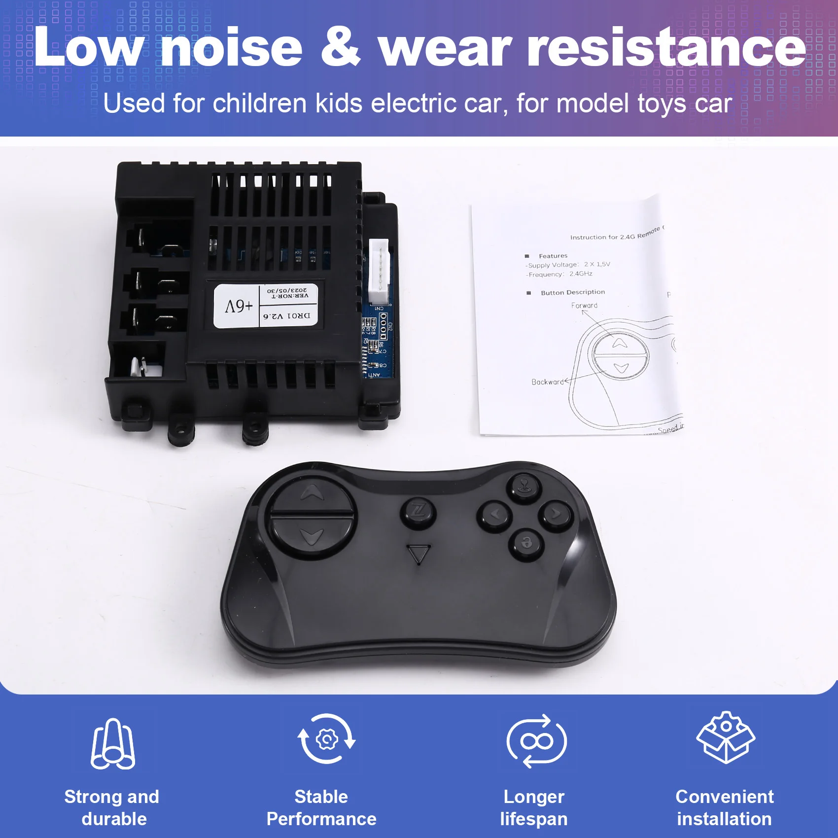 FBIL-para receptor de Control remoto de vehículo eléctrico para niños, pieza de repuesto DR01 V2.6