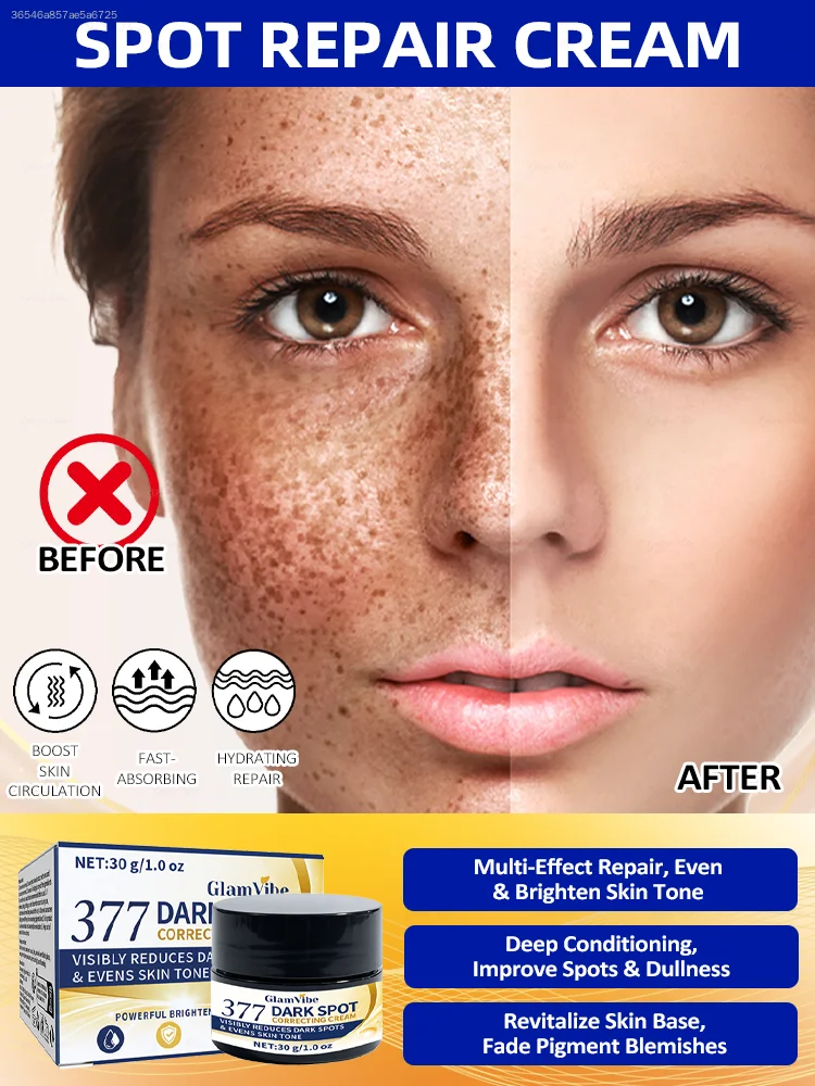 3 Days Dark Spot Remover Cream Vitamin C Niacinamide Whitening Face Cream Fade Freckle Collagen Anti-Aging Moisturizer Skin Care