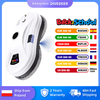 DIVEDEER White/Black Home Automatic Spray Window Cleaning Robot Intelligent Wipe  Single water spray High-rise Large Area Window