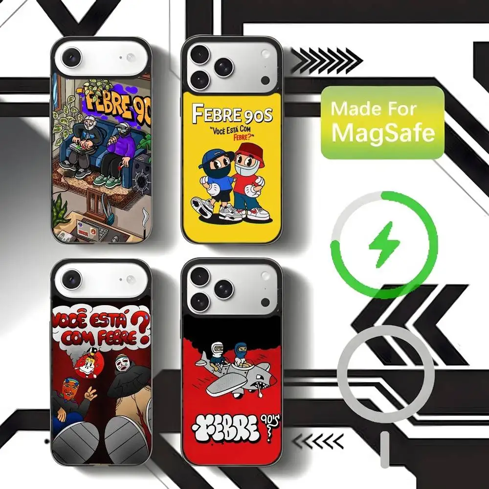 

Rapper Febre90s Phone Case For iPhone 17,16,15,14,13,12,11,Pro,Max,Plus,Mini,SE4,E Magnetic Magsafe Wireless Charging