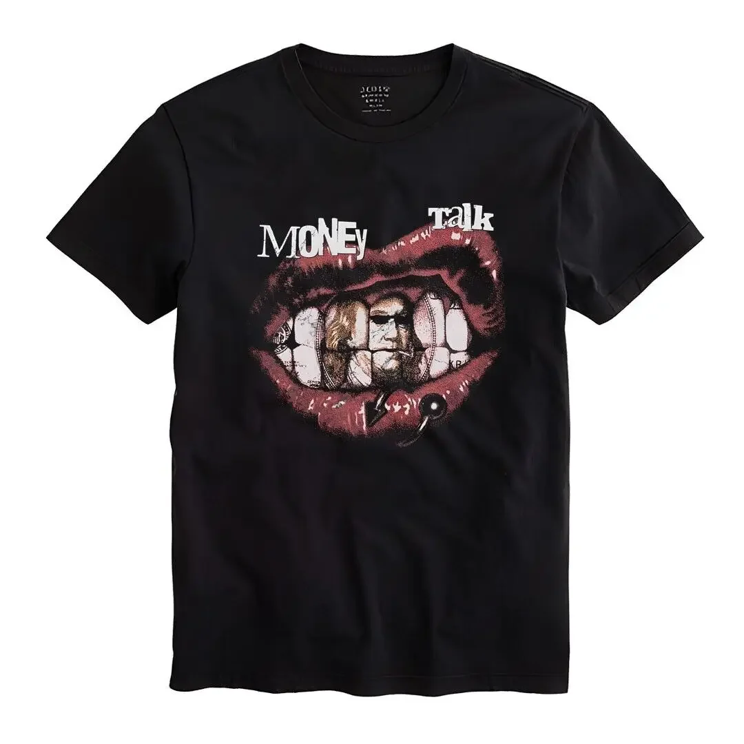 

T shirt Money Talk Men Black Size S 5XL