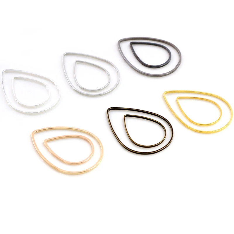 50 sztuk/partia 20x1 5/22x30mm 6 kolory Plated kropla miedziany pierścień dla kolczyki ustalenia biżuteria Earwire charms tworzenia biżuterii akcesoria
