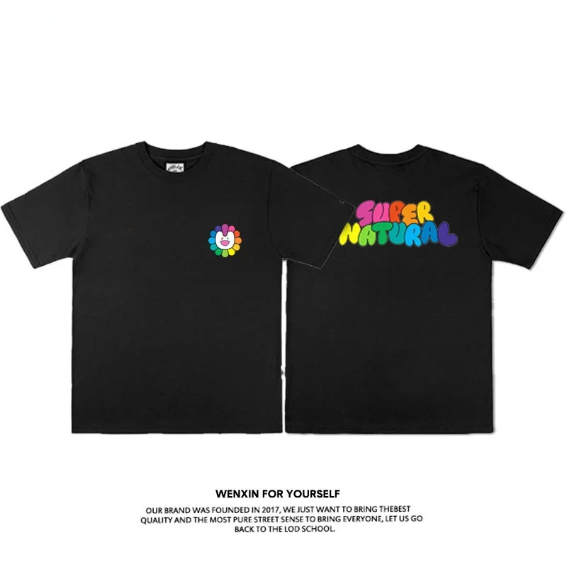 

NewJeans American Sle ort Sve Футболка Fan Support Small Fem Полицейский orm Альбом Возврат Окружающая хлопковая футболка