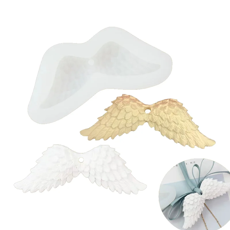 Angel Wing Silicone Mold Fashion Pendant Mold DIY Craft Cake Mold Baking Tools Cake Decorating Tools Candy Cupcake Cake Molds