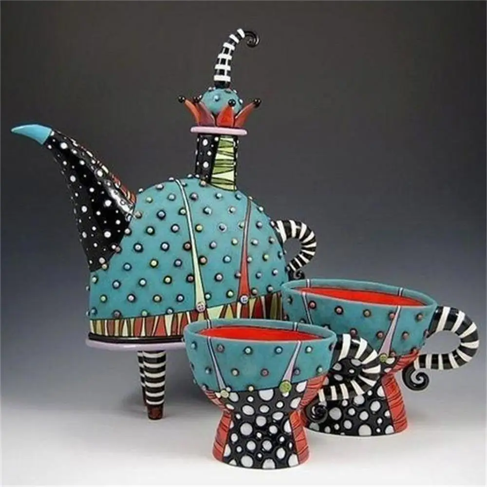 

New Colorful Teapot Decoration Home Creative Art Decoration Resin Crafts Teapot Design Decoration
