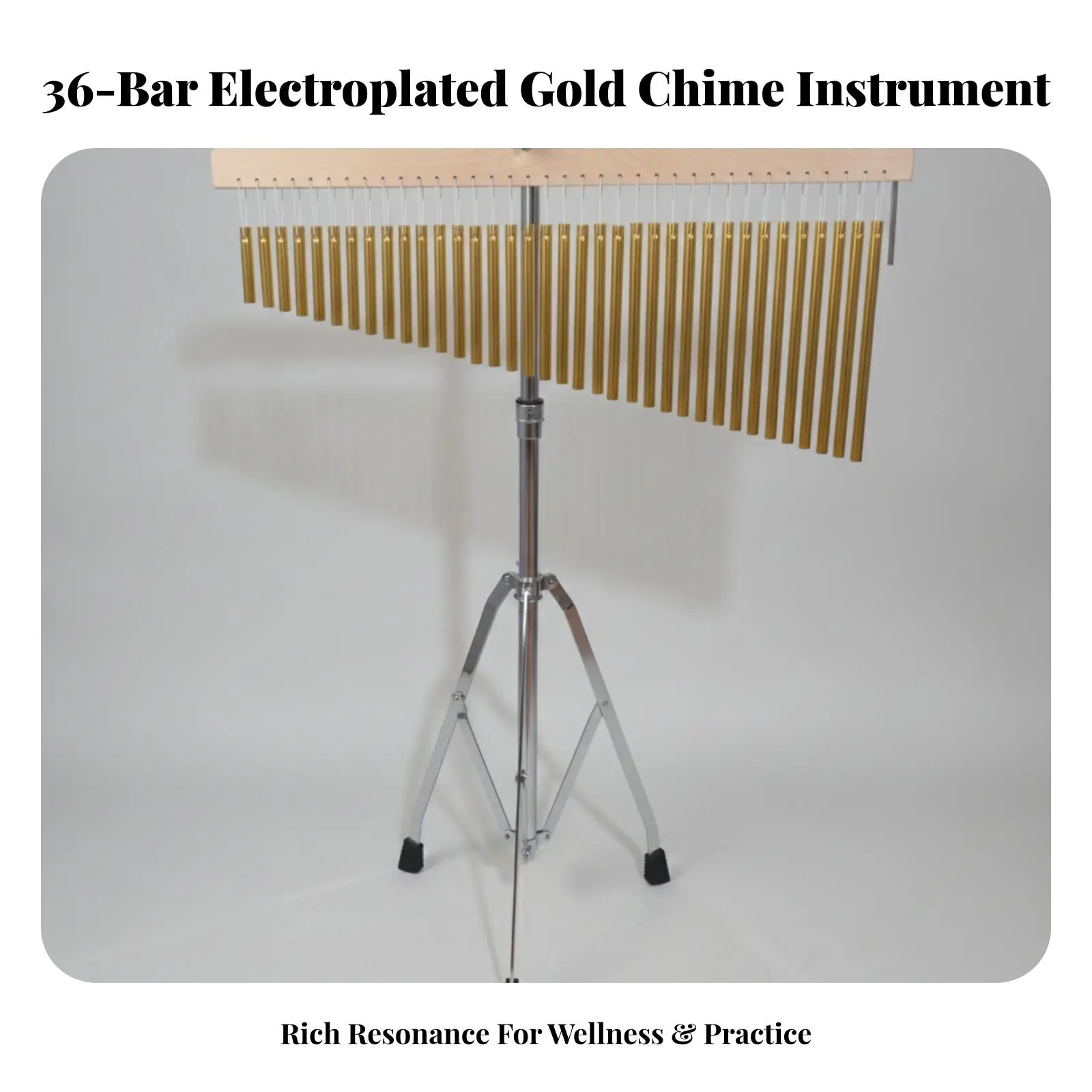 Tuned Chimes Instrument with Heavy Duty Tripod Stand for Ensemble Rehearsal Music Education Studio Performance