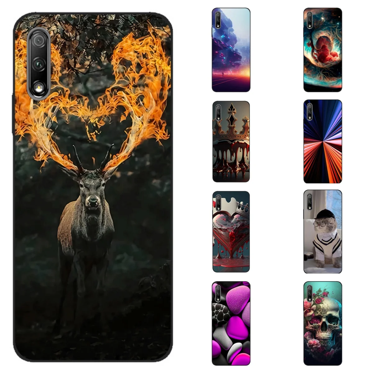 For Huawei Y9s Case Soft Cover 6.59 Cute TPU Silicone Back Cover Phone Case For Huawei Y9S STK-L21 STK-LX3 Huawei Y 9s Y9 s Case