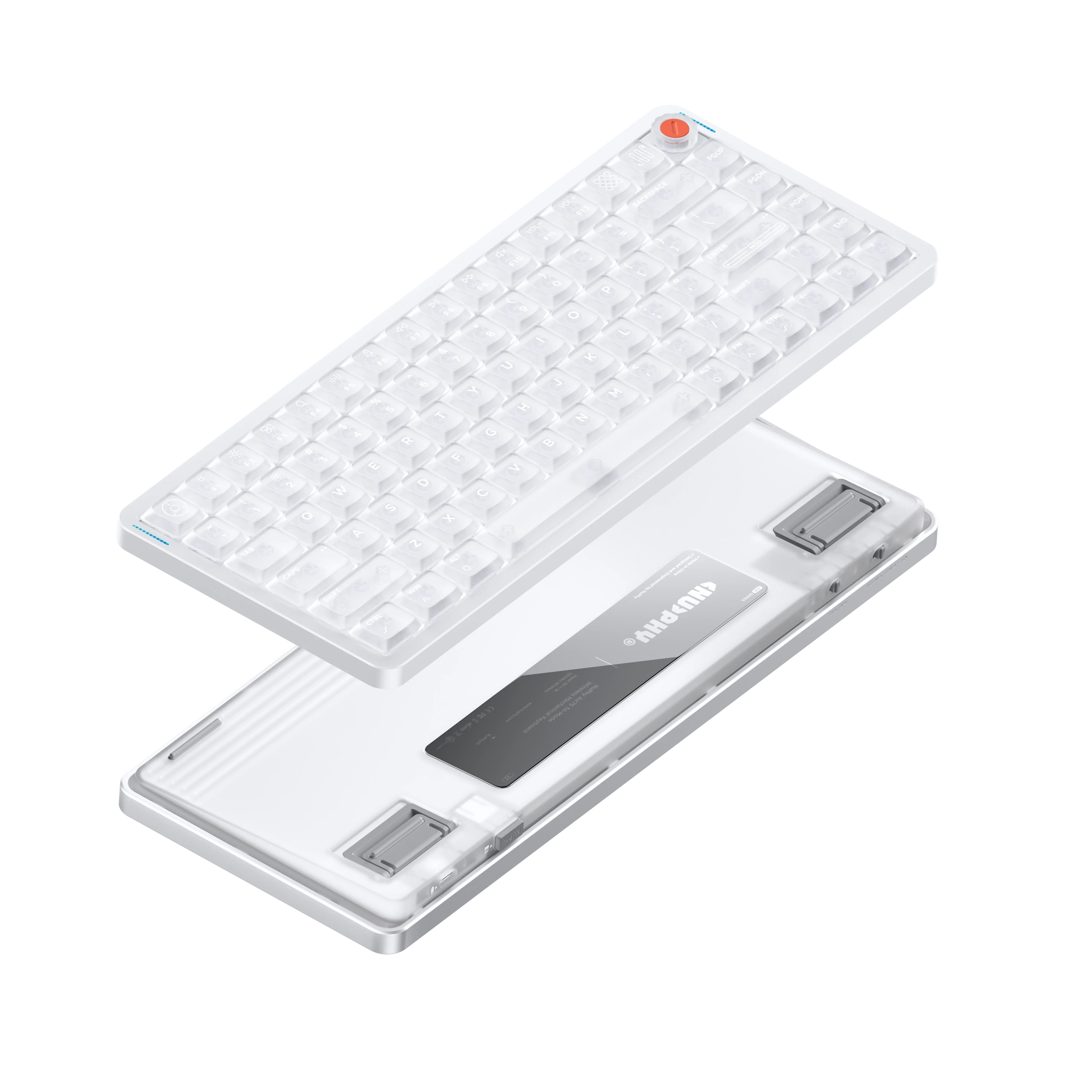 NuPhy Air75 V3 Moonbow Edition keyboard Frosted White Blush Nano Glint Edition ANSI - US Englishon