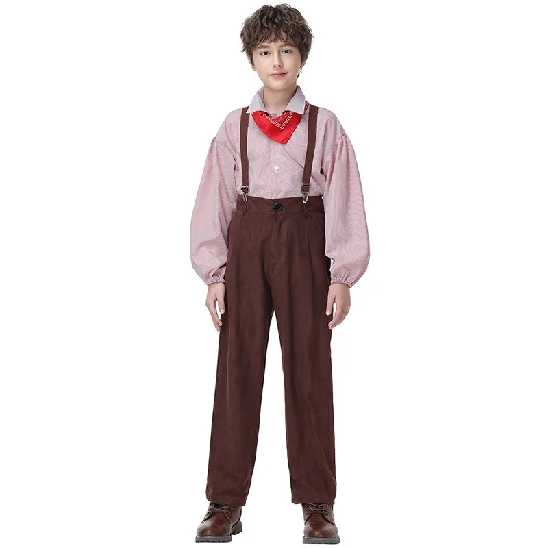 Disfraz de Granjero para Niños, Traje de Granjero para Halloween, Disfraz de Pionero de la Pradera, Disfraz Medieval para Niños