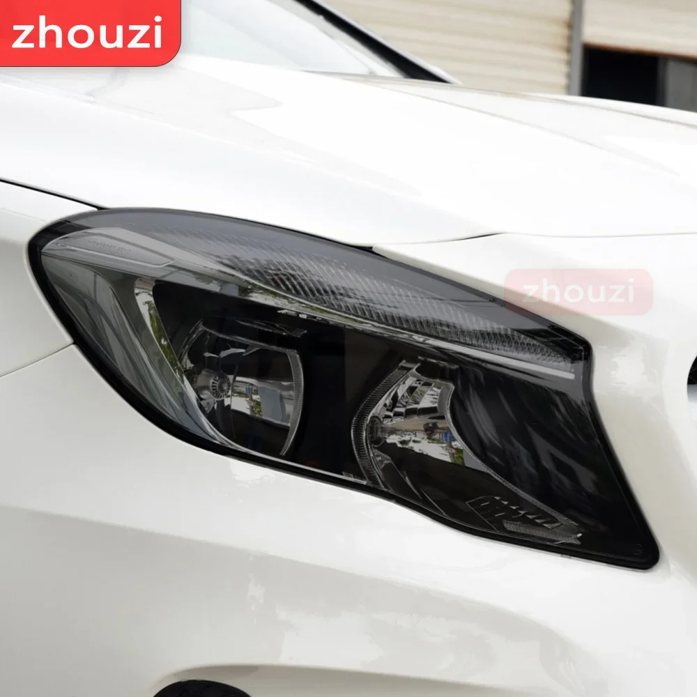 

Для Mercedes Benz W177 W176 W205 W206 C117 C118 X156 X253 C253 W213 W218 дымчатая черная наклейка из ТПУ, защитная пленка для фар автомобиля
