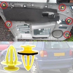 10Pcs For VW Polo 1995 1996 1997 1998 1999 2000 2001 2002 6N/6KV Derby Car Door Panel Card Trim Clips Upholstery Fastener Rivets