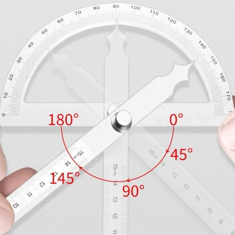 Goniometer Edelstahl Winkelmesser Metall Lineal Multi Winkel Mess Lineal Zimmerei Werkzeug Winkel Meter Winkel Finder Goniometro – Detail 4
