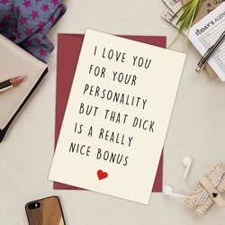 1PC Special Anniversary Card,Funny Rude Dirty Birthday Card For Husband Boyfriend,Personalized Greeting Card for Valentine's Day