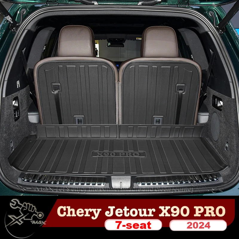 For Chery Jetour X90 PRO 2024 TPE Custom Fit Car Trunk Mat All Season Black Cargo Mat 3D Shaped Laser Measured Trunk Liners