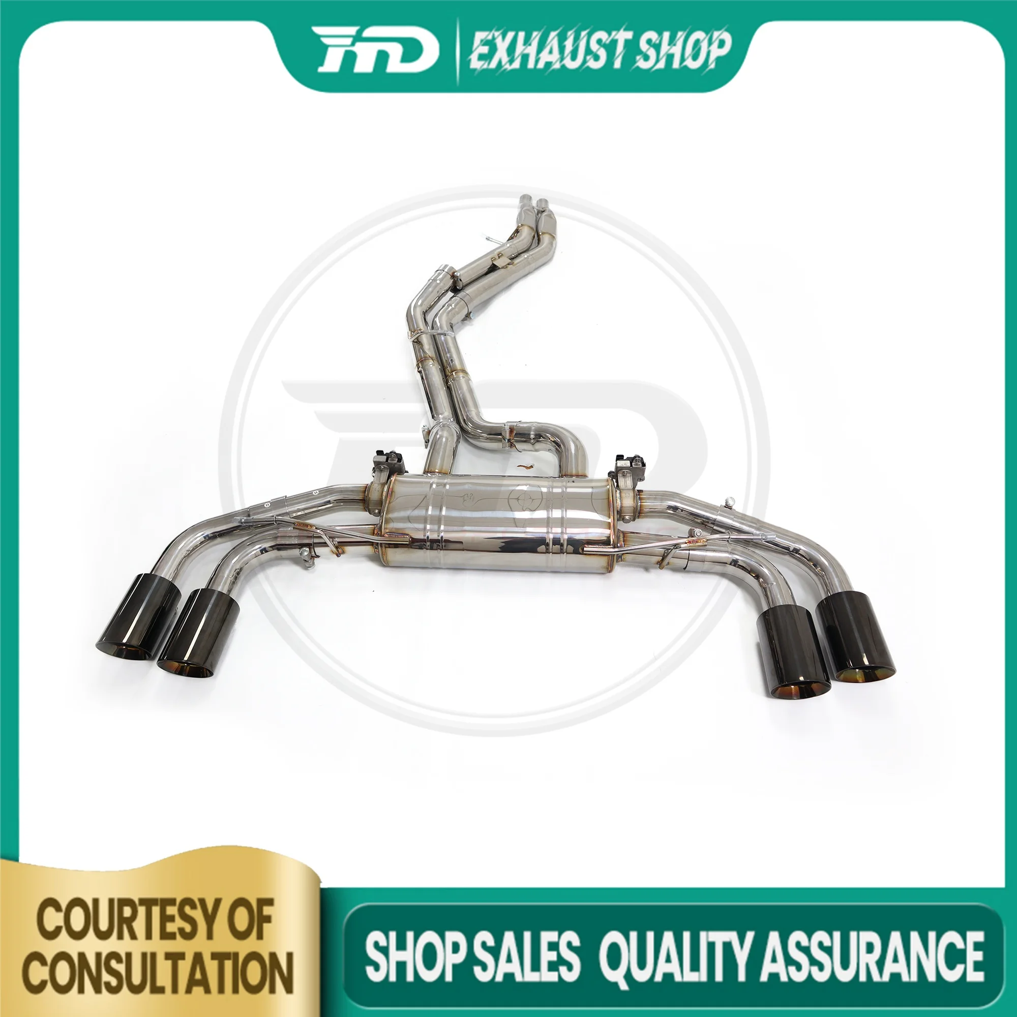 

High Quality Catback For Audi SQ5 3.0T Stainless Steel Exhaust System Racing Pipe Electronic Valve Muffler Tips Non-destructive