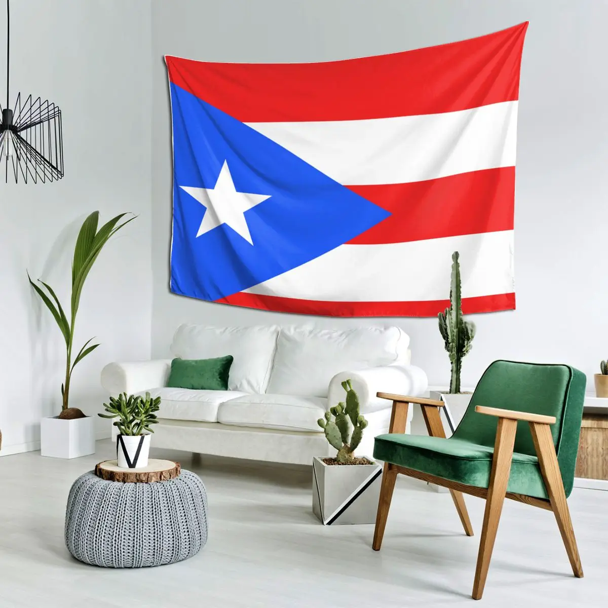 Puerto Rico Flag Tapestry Decor Art Aesthetic Tapestries for Living Room Bedroom Home Wall Cloth Wall Hanging