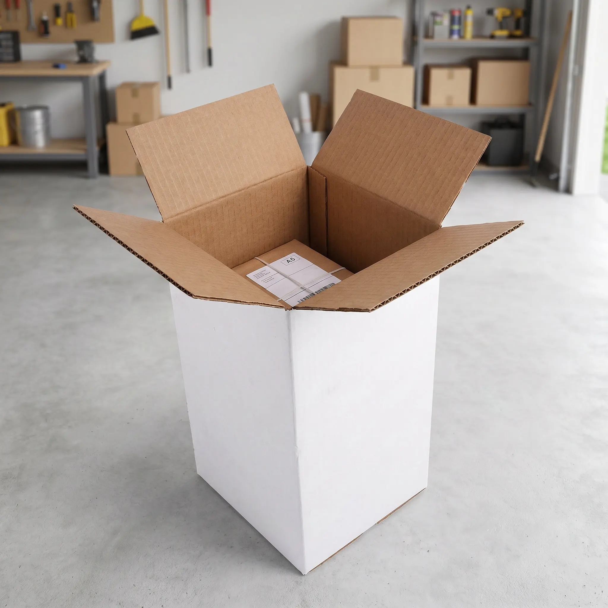 5pcs Packaging Boxes Corrugated Paper Sturdy Foldable Easy Assembly Business Shipping Mailing Boxes For Wine Bottle Books Heavy