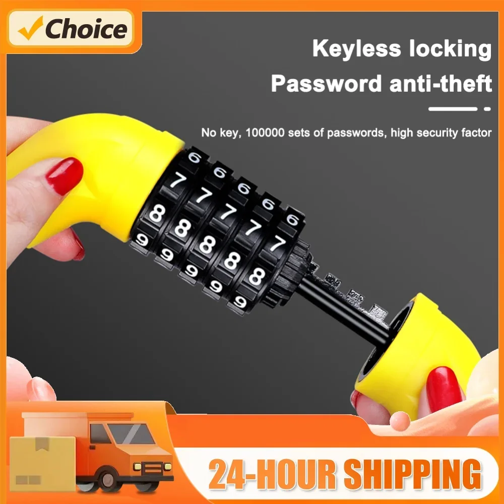 Bike Lock Zinc Alloy 5 Digit Code Combination Lock Bicycle Padlock Bicycle Equipment MTB Anti-theft Device