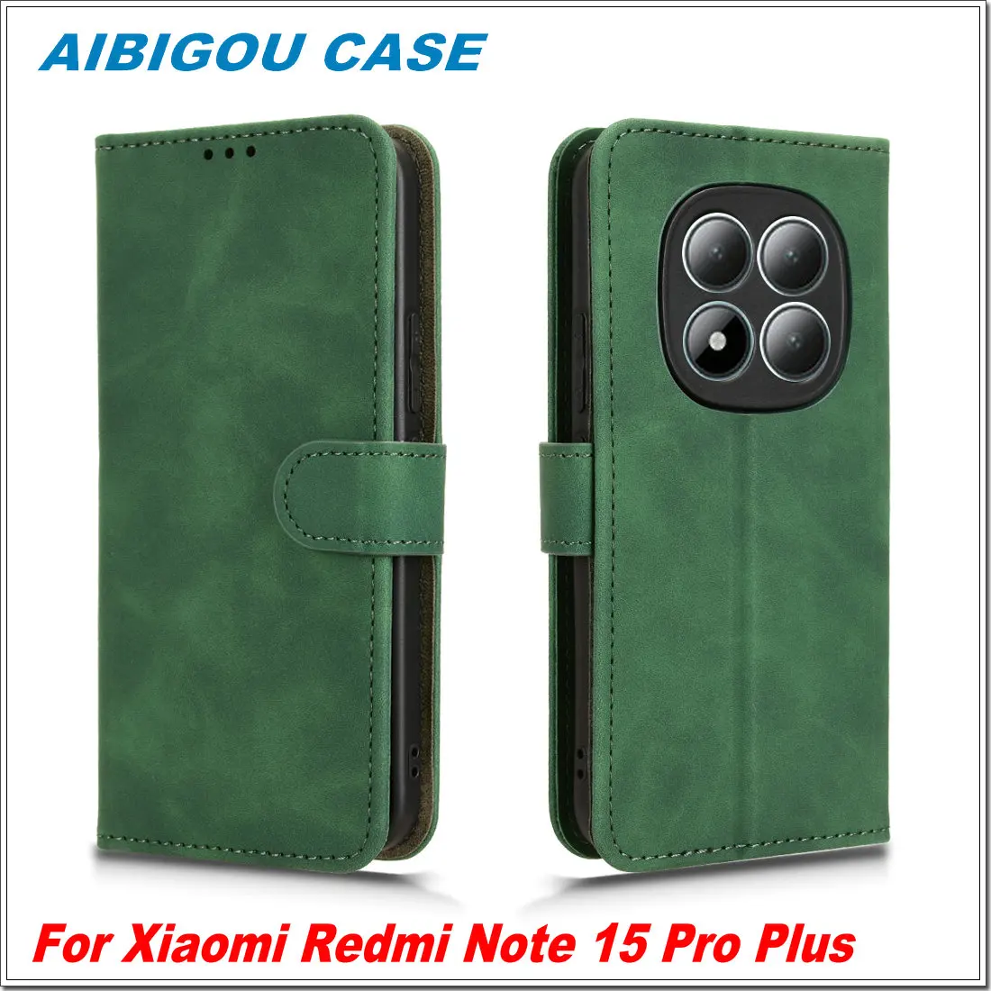 Redmi Note 15 Pro Plus Flip Luxury Leather Case Retro Skin Wallet Book Magnet Full Cover For Xiaomi Redmi Note15 Pro+ Phone Bags