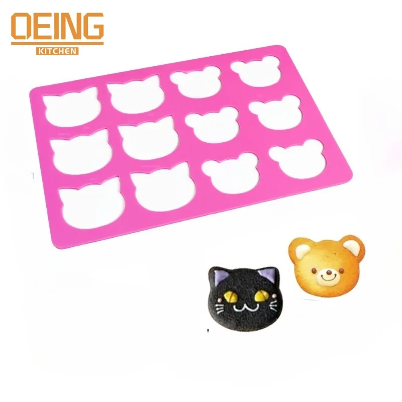 

Cute Cat Chocolate Silicone Mold Pumpkin Flower Baking Tile Shortbread Dessert Mousse Pastry Cake Decoration Bakeware Molds