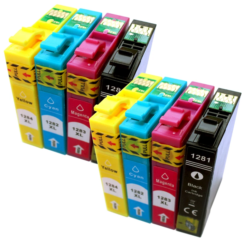 8pk T1281 T1282 T1283 T1284 Ink Cartridges for Stylus sx435W sx420W sx130 sx425W BX305F BX305FW Inkjet Printer T1285XL