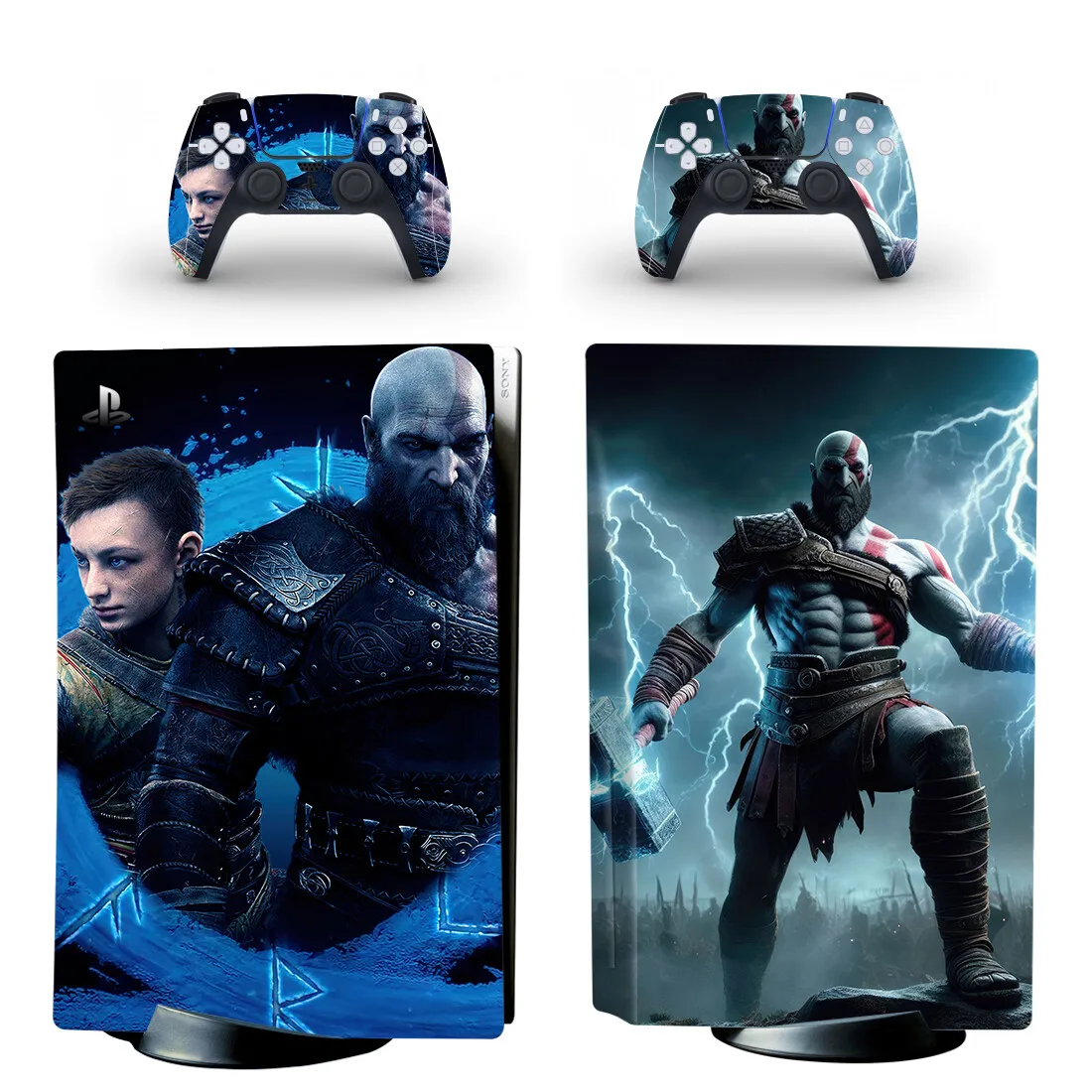 Spiel God of War PS5 Disc Skin Aufkleber Aufkleber Cover für Konsole Controller PS5 Standard Disk Skin Aufkleber Vinyl