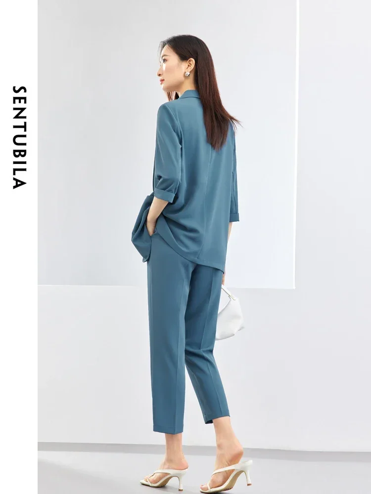 SENTUBILA 3 Piece Commute Blazer Pant Suit Women 2026 Spring Autumn Office Lady Workwear Outfits Elegant Matching Set 141Z53168X