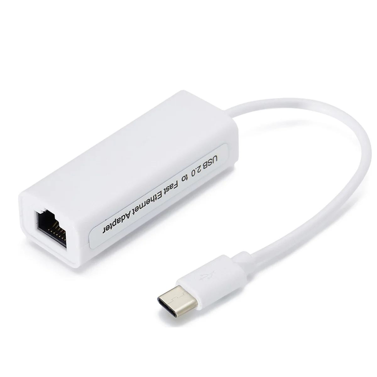 Netwerkkaart Usb Type-C Naar Rj45 100M Driver-Free Netwerkkaart Converter Netwerkkabel Adapter Ethernet Adapter A