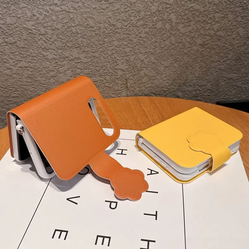 Notebook Style Phone Case for Xiaomi MIX Flip Casing Solid Color Luxury Leather Cover for Xiaomi MIX Flip2