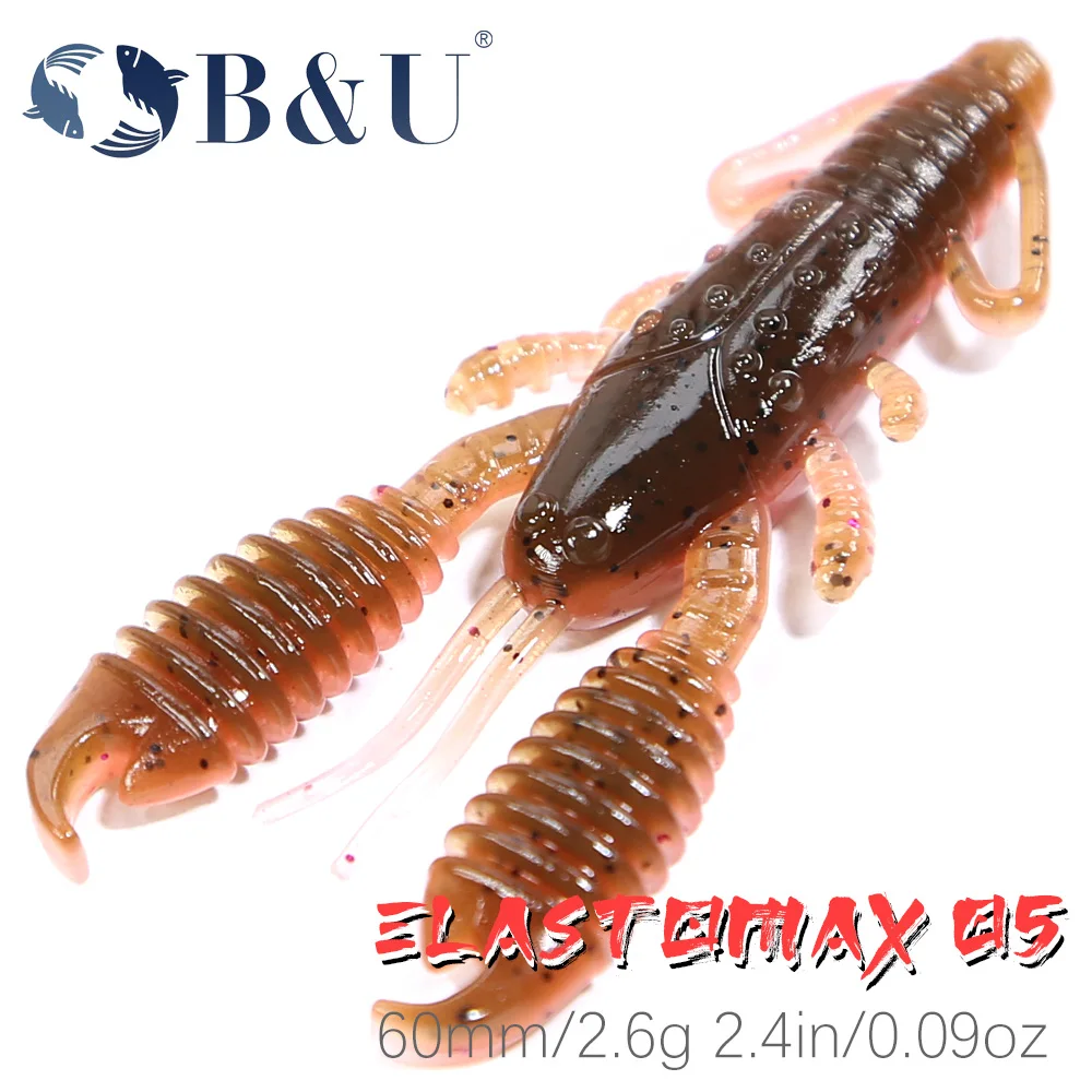 

B&U Shrimp Scent Craws Floating Soft Lure Crankbait Fishing Lure Jigging Wobbler Bass Perch Artificial Fishing Lures