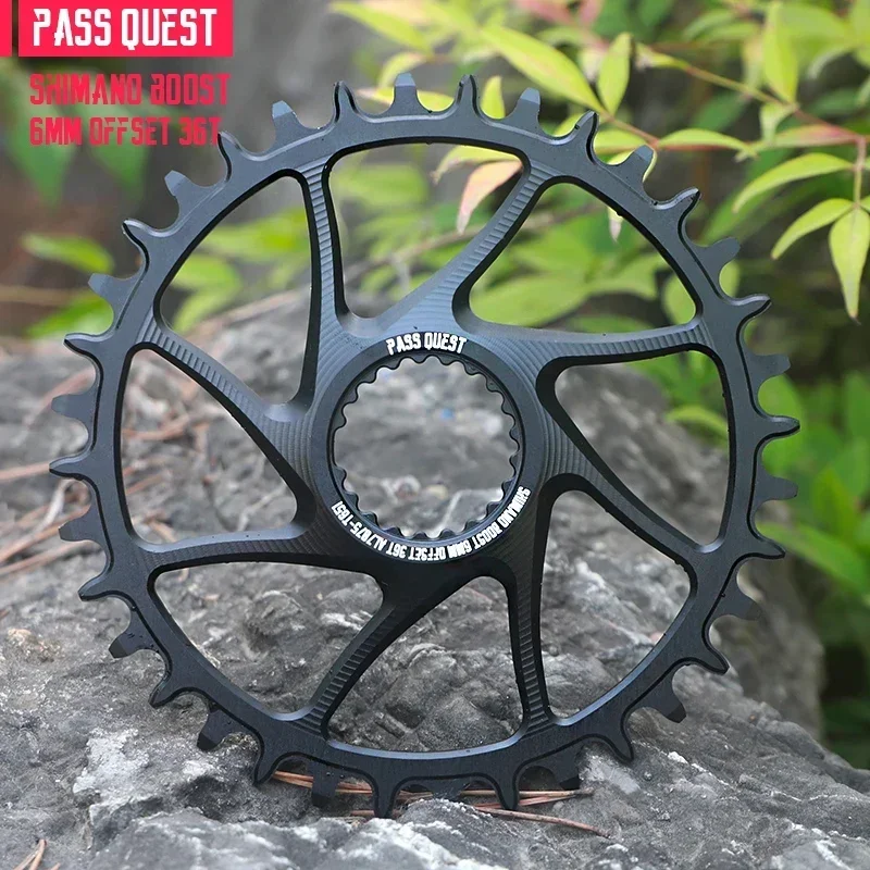 PASS QUEST 3mm 6mm Offset Bike Chainring 28T 38T MTB Narrow Wide Bicycle Chainwheel for Deore Xt M7100 M8100 M9100 12S Crankset