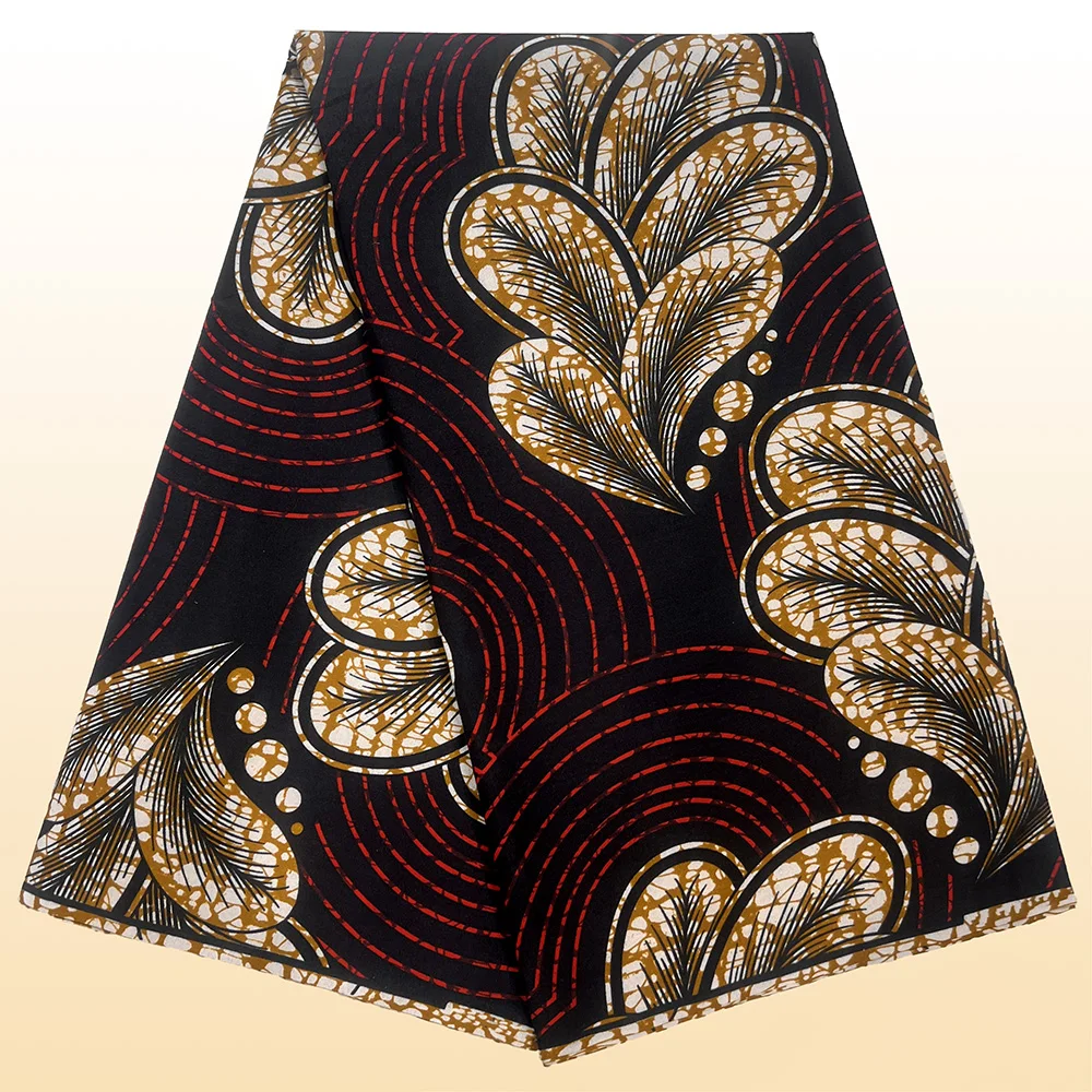 Tissu de cire Ankara 2025, 6 Yards, tissu imprimé de cire africaine de haute qualité, véritable cire véritable garantie africaine