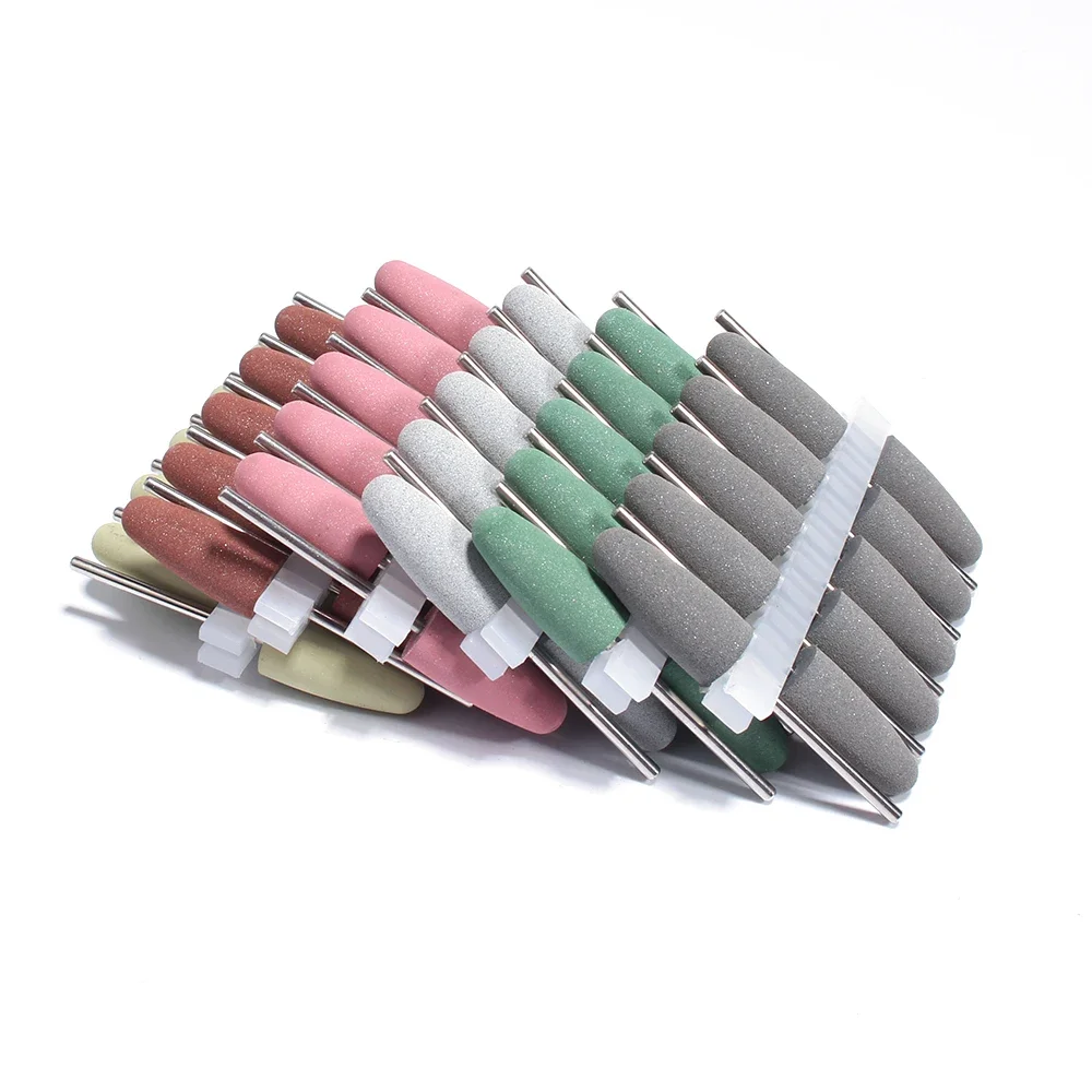 

10pcs Dental Polishing Burs Silicone Rubber Polishing Heads Kit for Crown Bridge Finishing Tooth Drill Bits Denture Lab Tool