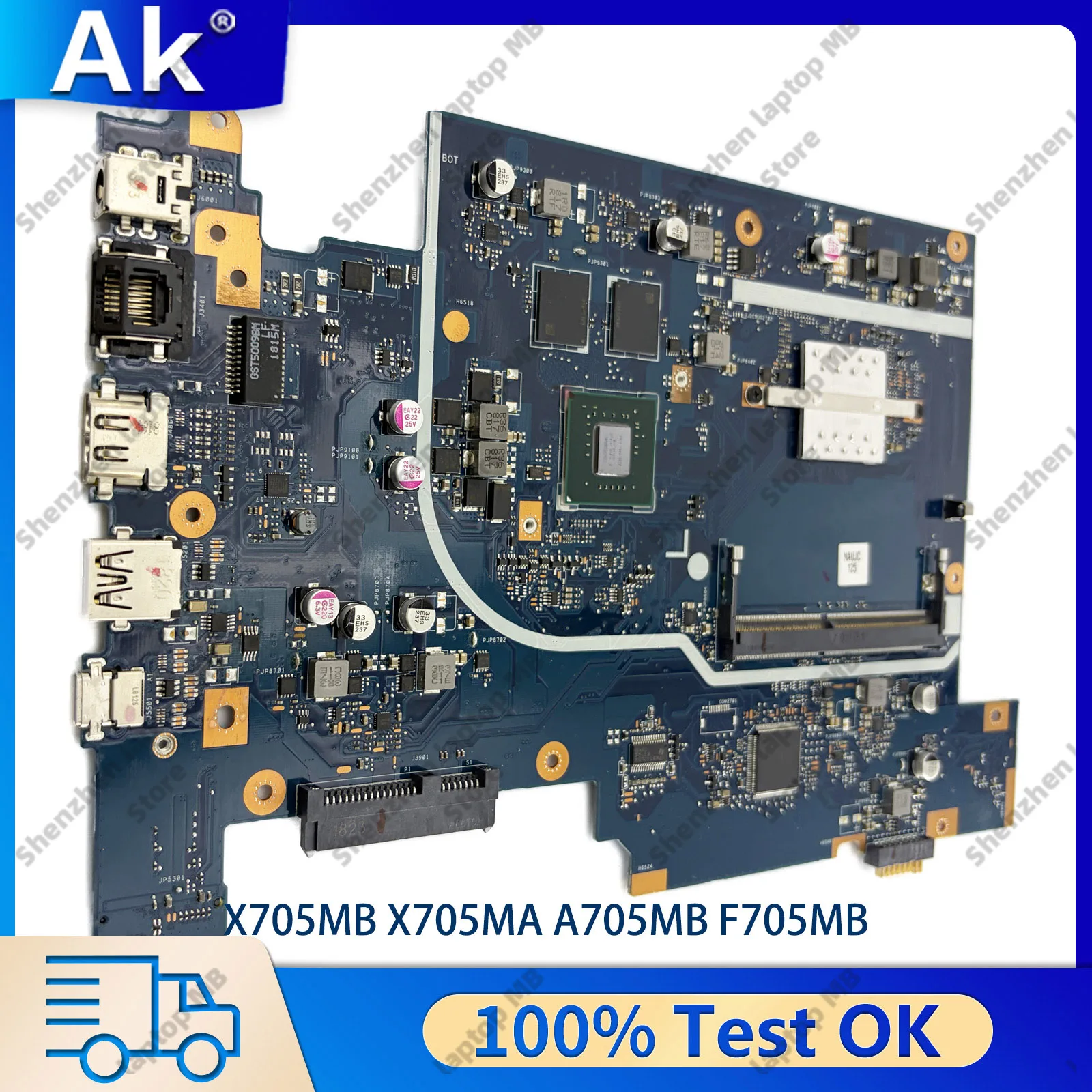 X705MB Laptop Motherboard For ASUS VivoBook A705M X705M F705M X705MB Notebook Mainboard With Celeron CPU 100% tests OK fast ship