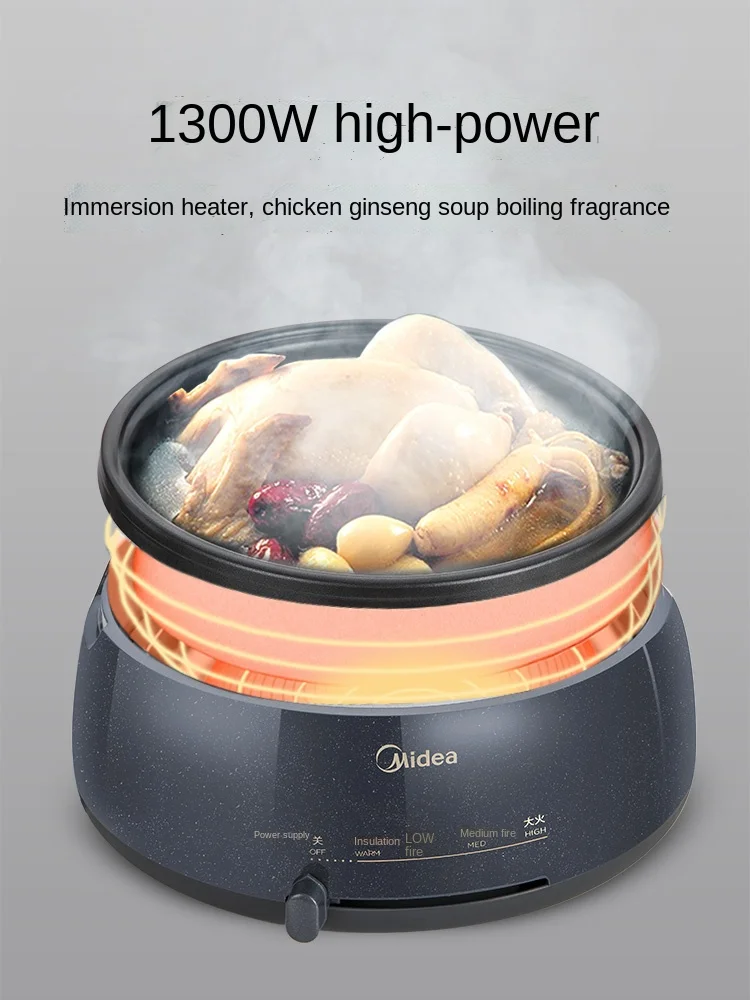 

Chafing Dish Dormitory Pot Student Pot Electric Frying Dishes Wok Split Electric Caldron Small Electric Pot Multi-Functional