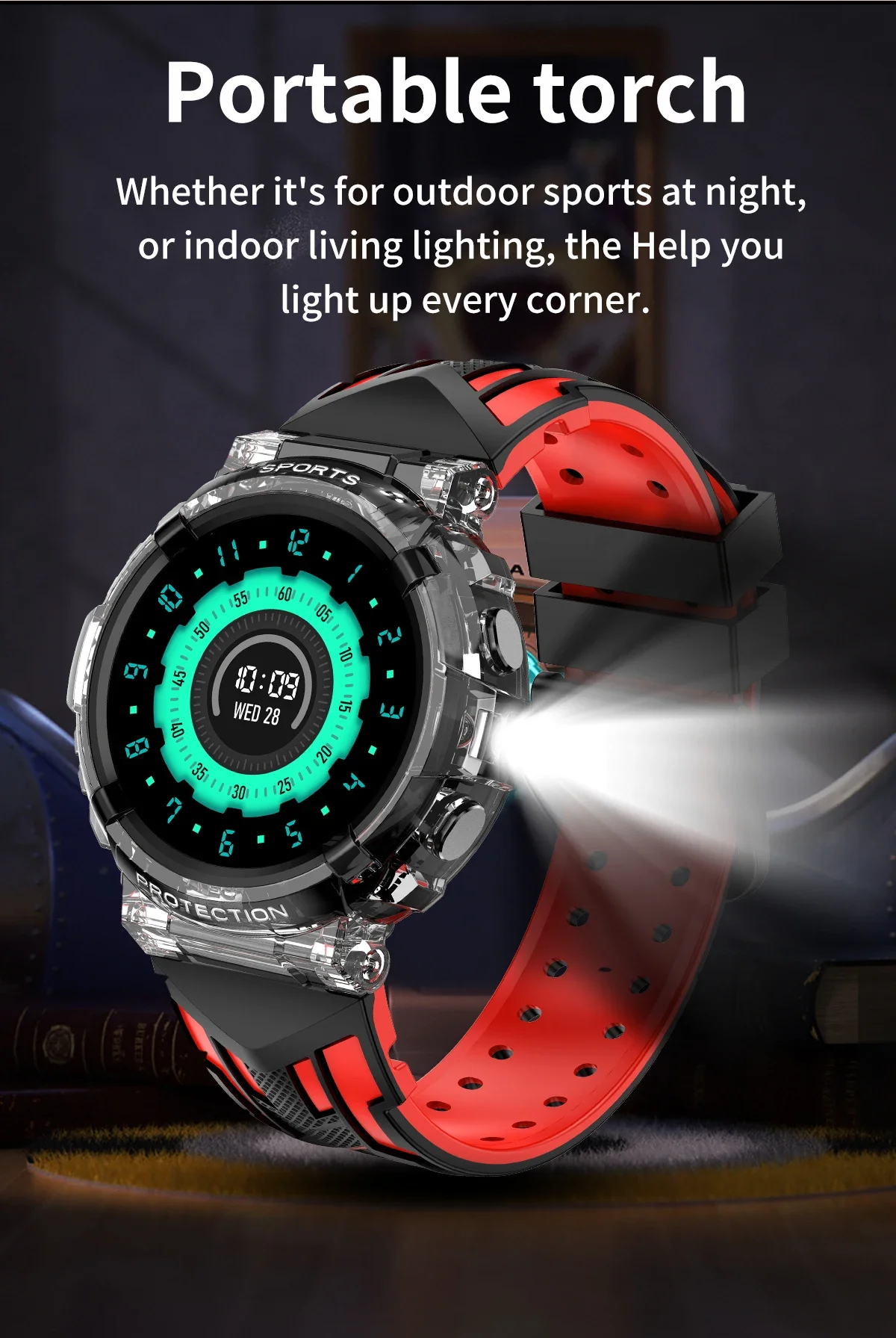 HT25 Fashion Crystal Shell Smartwatch Uitgerust met LED-zaklamp Heren Dames Waterdicht Gezondheidstesten Bluetooth Smart Watch Nieuw