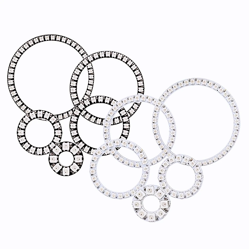 WS2812B Led Ring Individually Addressable 5050RGB With USB 28Keys Bluetooth Music Controller Kit BuiIt-in 8/16/24/35/45 Pixels