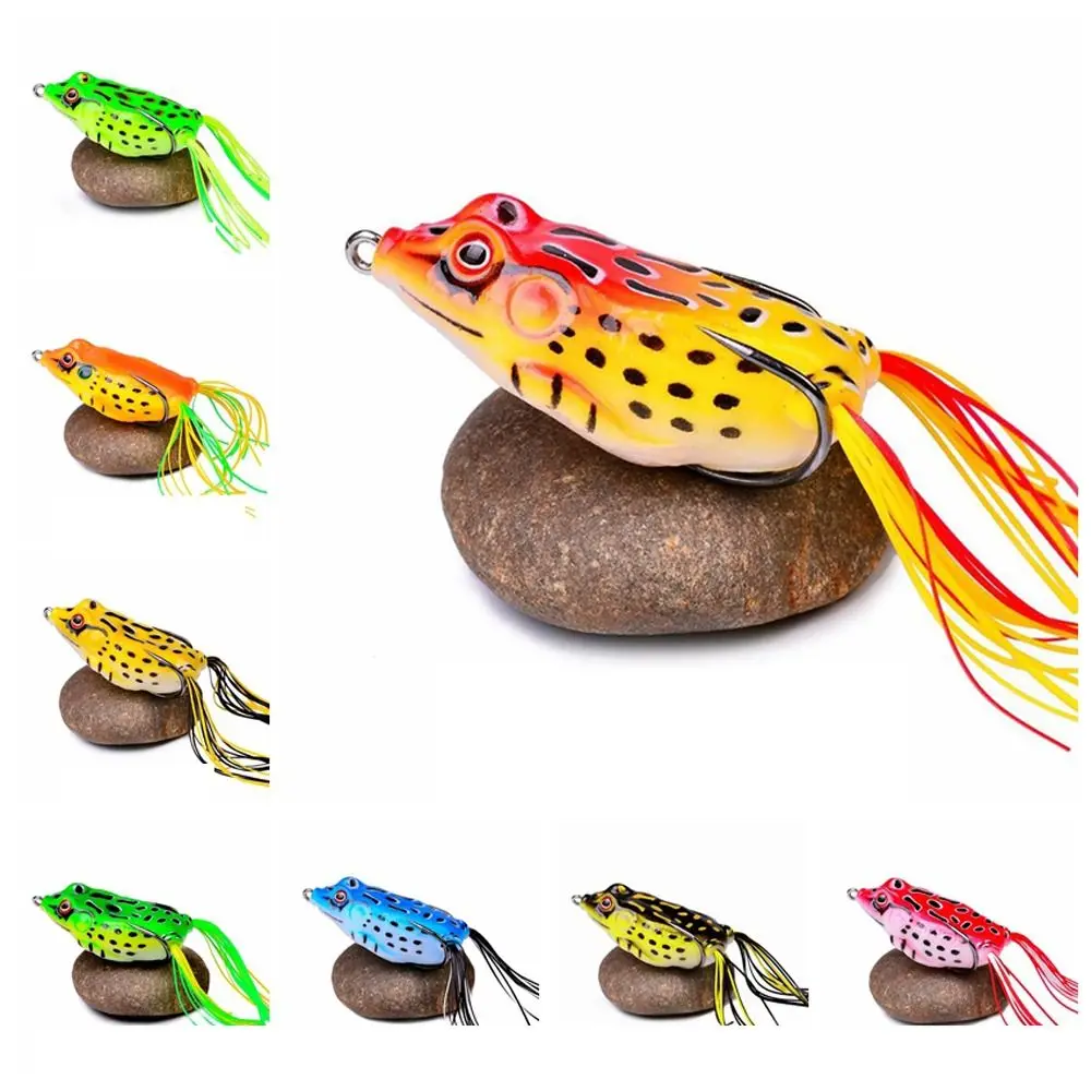 

13g Frog Type Topwater Lure Artificial Silicone Thunder Fishing Lure Popping Simulation Double Propeller Legs Crap