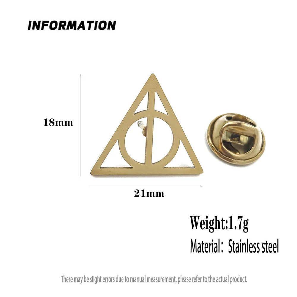 Metal Brooches, Golden Triangular Brooches, Meaningful Brooches, Creative Products, Small Gifts, Souvenirs view 2