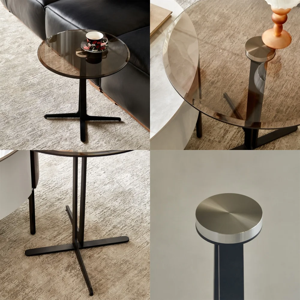 طاولات المقهى الحديثة طاولة القهوة المستديرة لغرفة المعيشة وغرفة النوم طاولة جانبية الولايات المتحدة #1