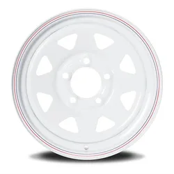 흰색 스포크 트레일러 림 자동차 볼트 패턴, 캐러밴 보트 RV 부품 액세서리, 13 인치 X 4.5J, 12 인치 X 4J, 4-100 및 5 -114.3