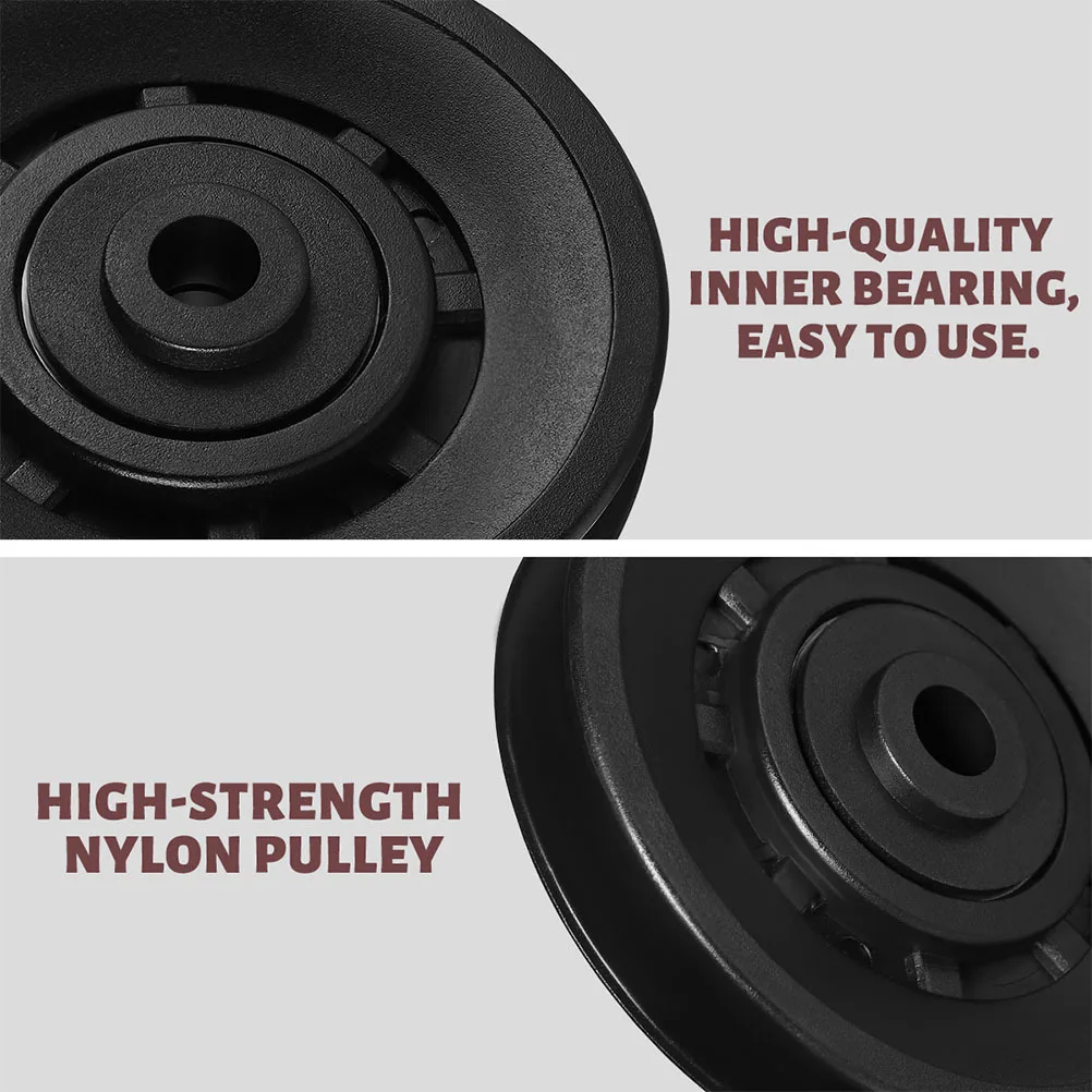 2Pcs Universal Pulley Wheel for Cable Machine Wearproof Anti-Impact 3.46inch Diameter Fitness Equipment Replacement Part