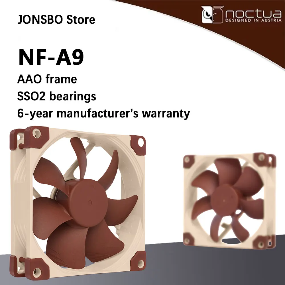 Noctua NF-A9 92x92x25mm Computer case cooling fan Intelligent Temperature Control/Low Noise And High Quality CPU 9cm Case Fan