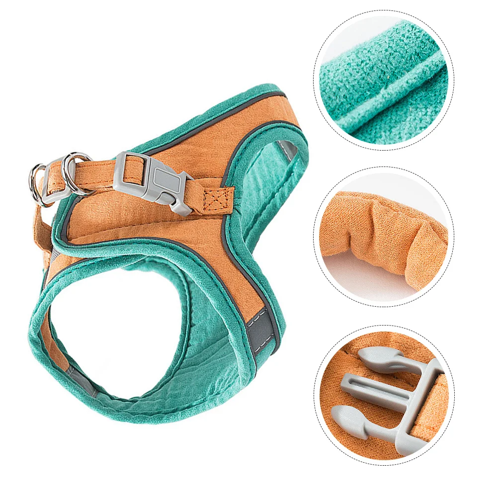 

1Set Cat Harness Leash Adjustable Kitten Vest Walking Outdoor Traction Rope Comfortable Lightweight Portable Cat Harness Leash